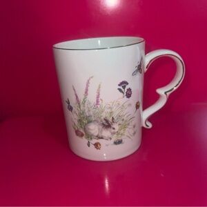 Grace Teaware Spring Mug Tea Coffee Cup Bunny Eggs Bee Floral Fine Porcelain